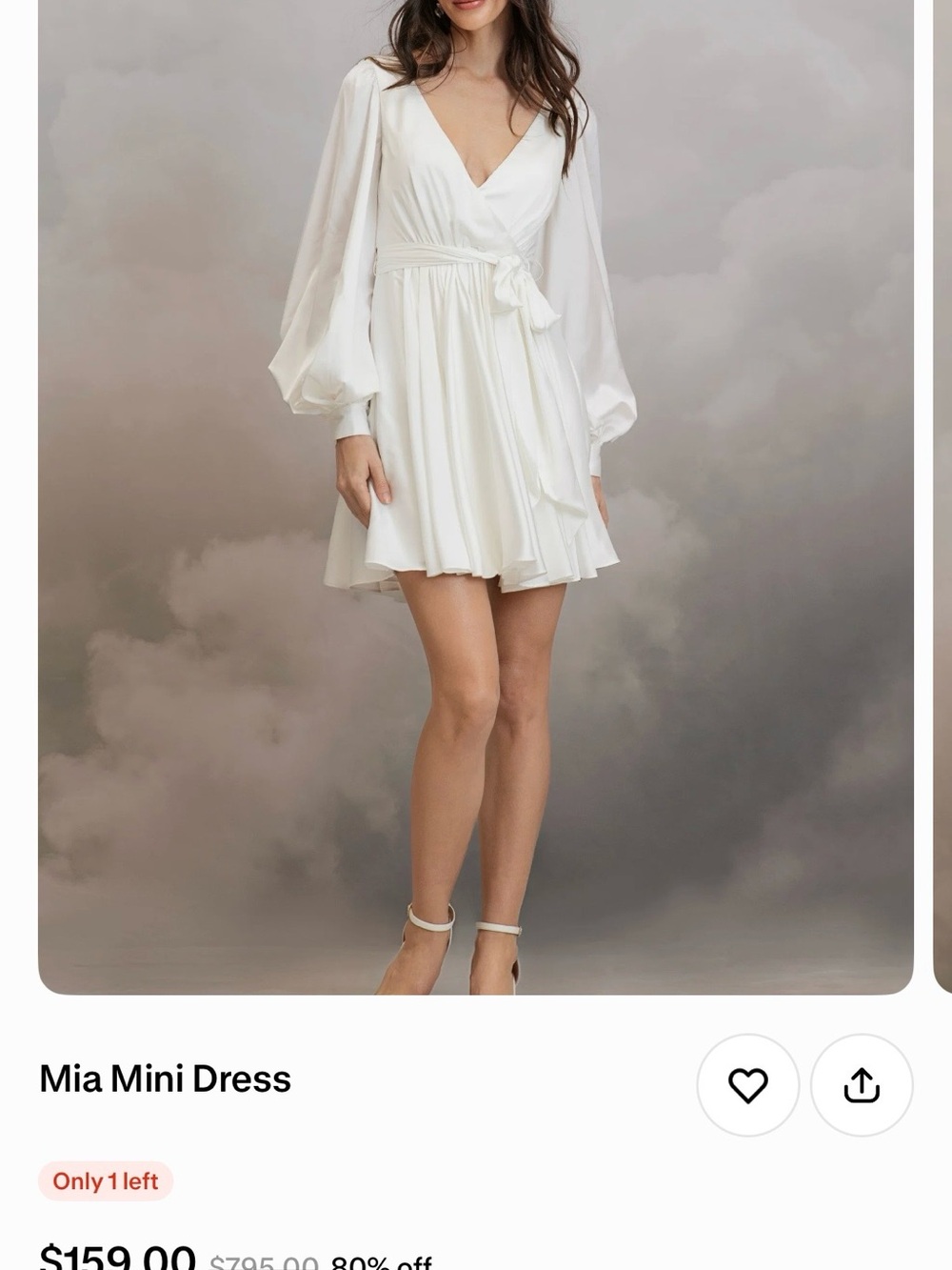 Mia Elegant V-Neck Mini Dress in White